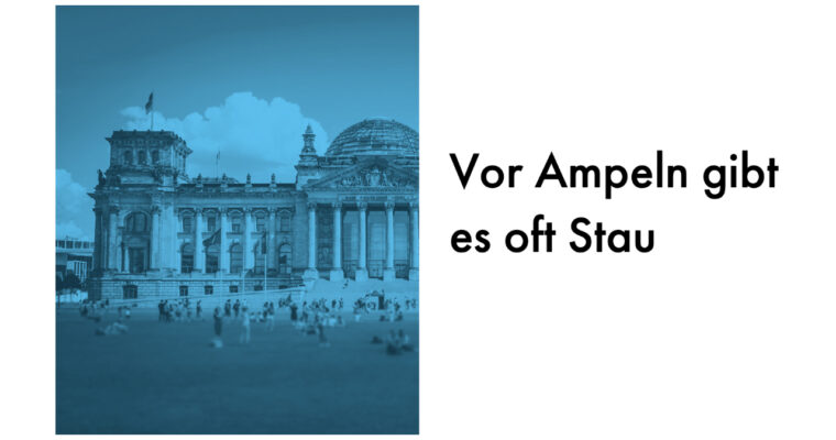 Vor Ampeln gibt es oft Stau